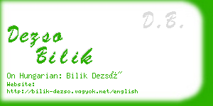 dezso bilik business card